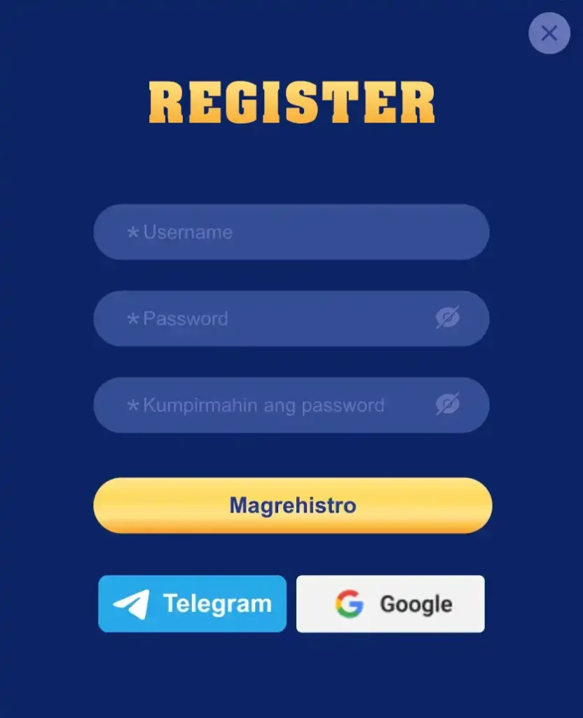CHATJL register page for online casino account creation and login access
